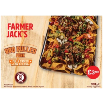 Farmer Jack's BBQ Pulled Pork 350g PM £3.99 