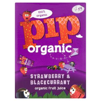 Pip Organic Strawberry & Blackcurrant Juice Kids Cartons 4 x 180ml