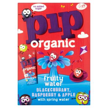 Pip Organic Fruity Water Blackcurrant, Raspberry & Apple Kids Cartons 4 x 200ml