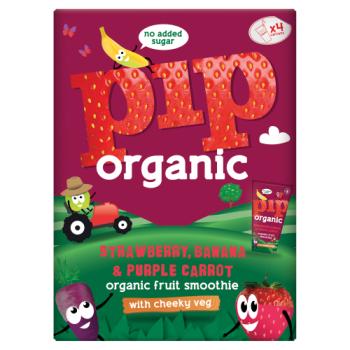 Pip Organic Strawberry, Banana & Purple Carrot Organic Fruit Smoothie 4 x 180ml