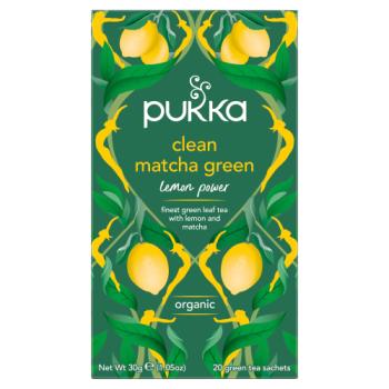 Pukka Organic Clean Matcha Green 20 Green Tea Sachets 30g