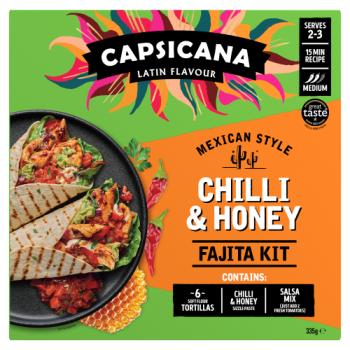 Capsicana Latin Flavour Mexican Style Chilli & Honey Fajita Kit 335g