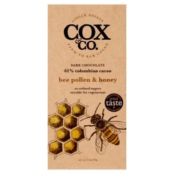 Cox & Co. Bee Pollen & Honey Dark Chocolate 70g
