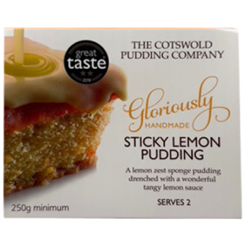 The Cotswold Pudding Company Handmade Sticky Lemon Pudding Serves 2 250g 