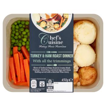 Chef's Cuisine Turkey & Ham Roast Dinner 450g