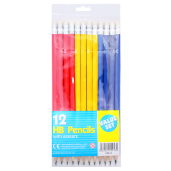 Value Set HB Pencils with Erasers 12pk 