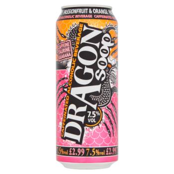 Dragon Soop Passionfruit & Orange Caffeinated Alcoholic Beverage 500ml