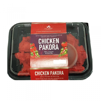 PK Foods Chicken Pakora with a Tomato & Chilli Dip 320g 