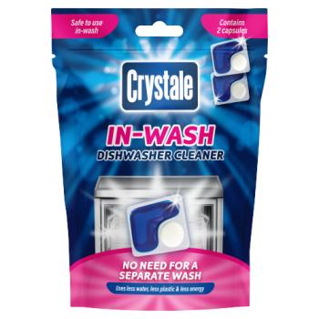 Crystale In-Wash Dishwasher Cleaner Capsules 2 x 20.3g