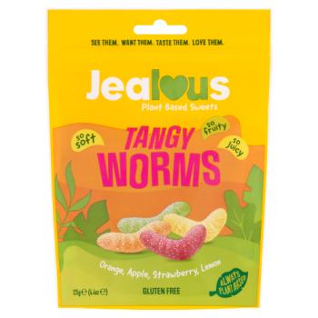Jealous Tangy Worms Orange, Apple, Strawberry, Lemon 125g