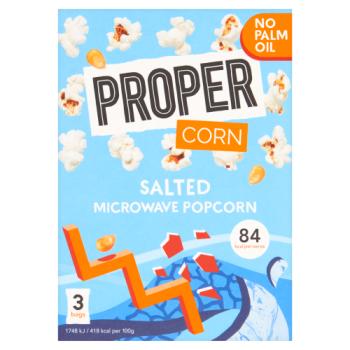PROPERCORN Salted Microwave Popcorn 3 x 70g (210g)