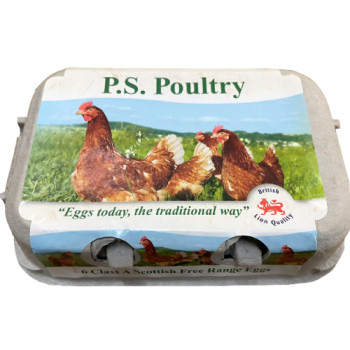 P.S. Poultry Scottish Free Range Eggs Medium 6pk 