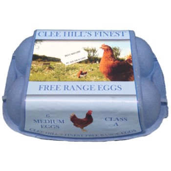 Clee Hill's Finest Medium Free Range Eggs 6pk 