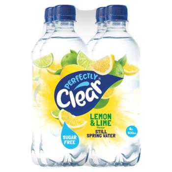 Perfectly Clear Lemon & Lime Flavour Still Spring Water 4 x 500ml