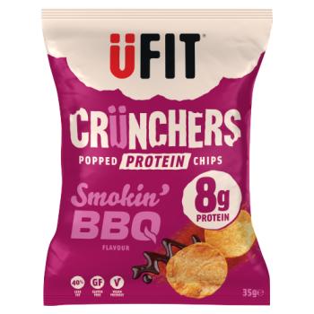 Ufit Crunchers Popped Protein Chips Smokin' BBQ Flavour 35g