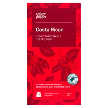 Eden Project 10 Costa Rican Home Compostable Coffee Pods 50g
