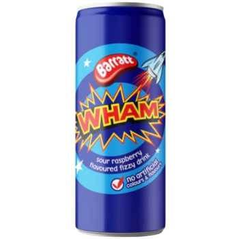 Barratt Wham Sour Raspberry Flavoured Fizzy Drink 250ml 