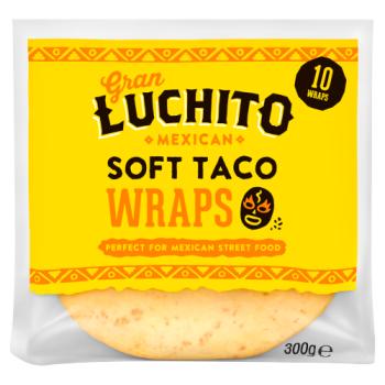 Gran Luchito 10 Mexican Soft Taco Wraps 300g