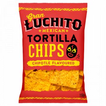 Gran Luchito Mexican Tortilla Chips Chipotle Flavoured 150g