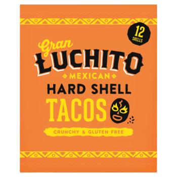 Gran Luchito 12 Mexican Hard Shell Tacos 150g