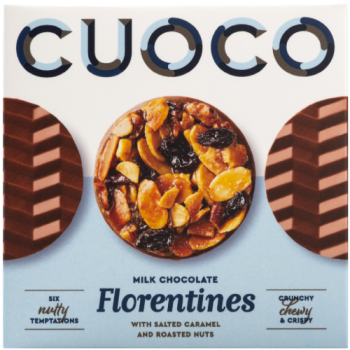 Cuoco Milk Chocolate Florentines with Salted Caramel & Roasted Nuts 115g