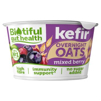 Biotiful Gut Health Kefir Overnight Oats Mixed Berry 150g