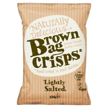 Brown Bag Crisps Lightly Salted Proper British Potato Crisps 150g