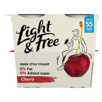 Light & Free Cherry Greek Style Yogurt 4 x 115g (460g)