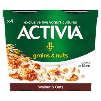 Activia Walnut & Oats Yogurt 4 x 120g (480g)