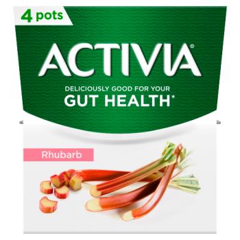 Activia Rhubarb Yogurt 4 x 120g (480g)