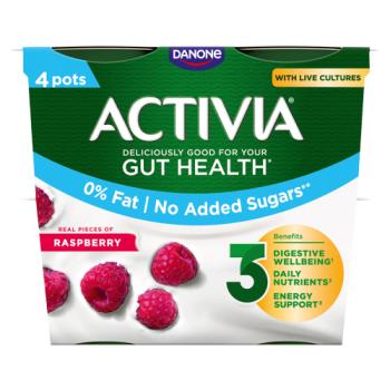 Activia Raspberry Gut Health 4 x 115g (460g)