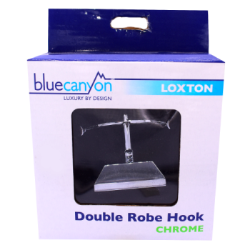 Blue Canyon Loxton Chrome Double Robe Hook 