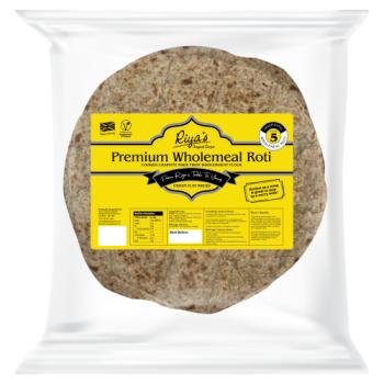 Riya's Original Recipe 5 Premium Wholemeal Roti Indian Flat Bread