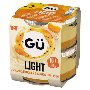 Gü Light Mango, Mandarin & Passionfruit Desserts 2 x 77g