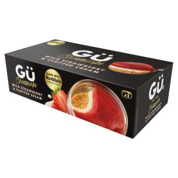 Gü Wild Strawberry & Clotted Cream Cheesecake 2 x 87g (174g)