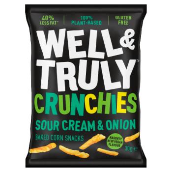 Well & Truly Sour Cream & Onion Crunches 30g