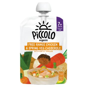 Piccolo Organic Spring Vegetables & Chicken Casserole with Rice & A hint Tarragon 130g 7 Months+
