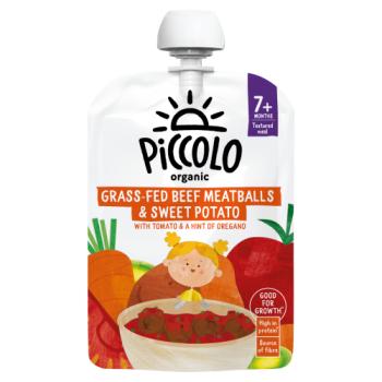 Piccolo Organic Grass-Fed Beef Meatballs & Sweet Potato 7+ Months 130g