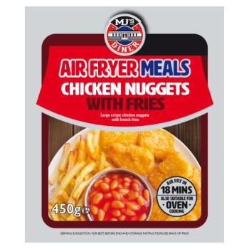 MJ's Diner Air Fryer Meals Chicken Nuggets with Fries 450g