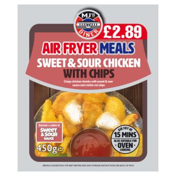 MJ's Diner Sweet & Sour Chicken with Chips 450g