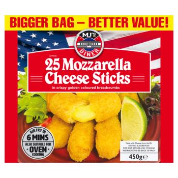 MJ's Diner 25 Mozzarella Cheese Sticks 450g