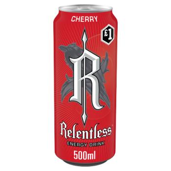Relentless Cherry Energy Drink 500ml PM £1