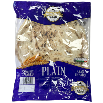 Leicester Bakery Hand Made Plain Naan Breads 3pk 