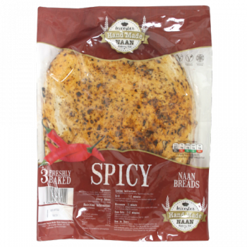 Leicester Hand Made Naan Bakery Ltd Spicy Naan Breads 3pk 