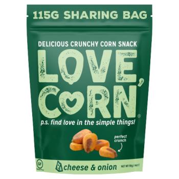 Love Corn Cheese & Onion Delicious Crunchy Corn 115g