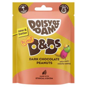 Doisy & Dam Dark Chocolate Peanuts with a Cheeky Crunchy Coating 80g