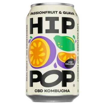 Hip Pop Passionfruit & Guava CBD Kombucha 330ml