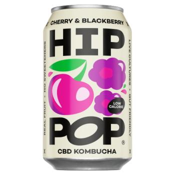 Hip Pop Cherry & Blackberry CBD Kombucha 330ml