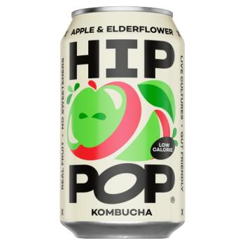 Hip Pop Apple & Elderflower Kombucha 330ml