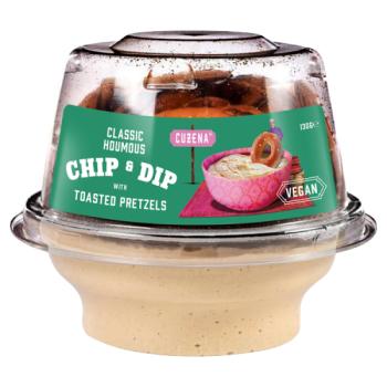 Cuzena Classic Houmous Chip & Dip with Toasted Pretzels 130g